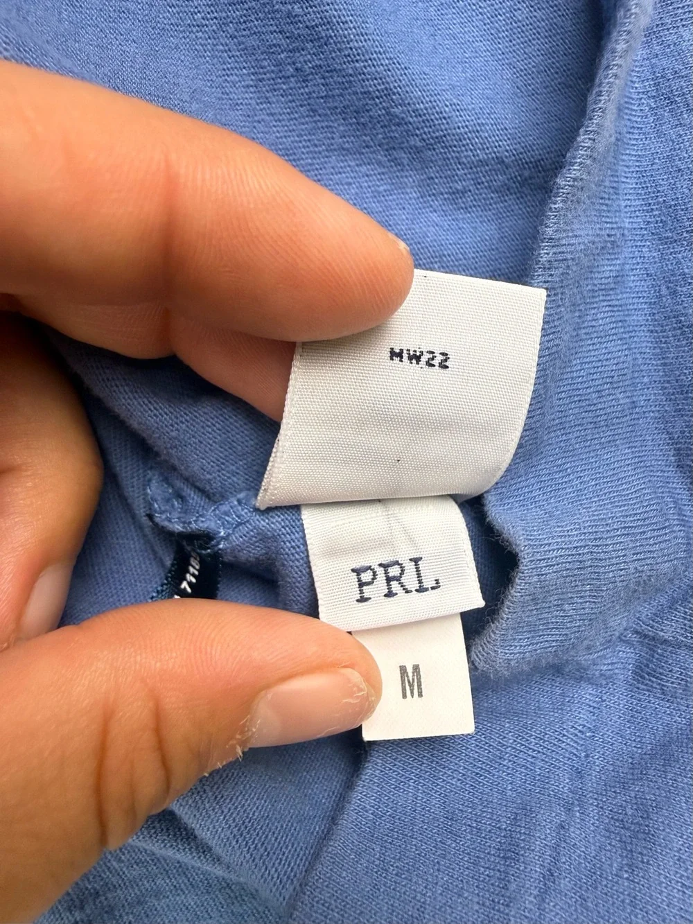 Polo Ralph Lauren Blue Long Sleeve Pocket Tee Shirt Pony Logo Men Medium